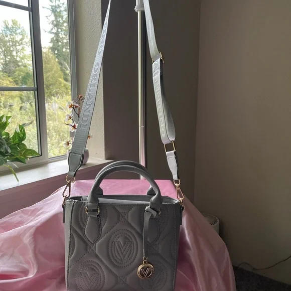 Valentino Orlandi Elegant Gray Shoulder Bag - Picture 3 of 7